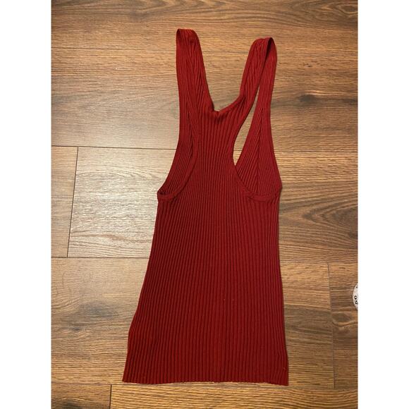 EUC Free People Vest Dressed Cami red burgundy sz: M - Picture 3 of 7